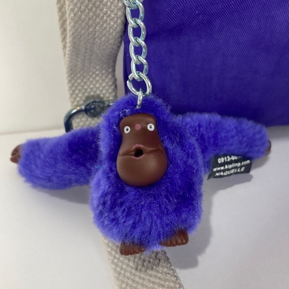 Kipling Alvar Xtra Small Mini Triple Zip Crossbody Shoulder Bag Dark Purple - Picture 6 of 9